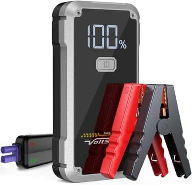 VoltSurge Arrancador de Coche 4000A – Batería de 12800mAh, Pantalla LCD, 3 Modos de Luz, Power Bank, 2 Años de Garantía
