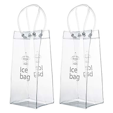 Bolso de Hielo, Vordas 2 Paquetes PVC champagne Bolsa de Hielo Bolsa de Refrigerador con mango para Pubs y Restaurantes, Hogar, etc