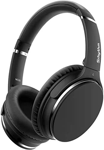 Srhythm NC25 Auriculares Estéreo con Cancelación Activa de Ruido (ANC), Bluetooth 5.3, Circumaurales, con Alta Fidelidad, Micrófono, 50H, Asistente de Voz, Modo Juego de Baja Latencia