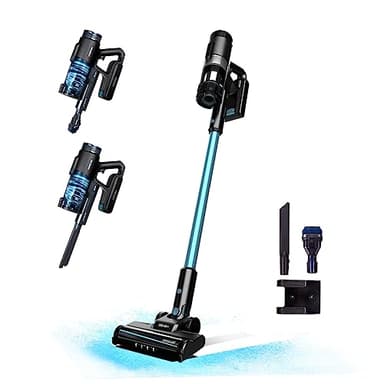 Cecotec Aspirador Escoba sin Cable Conga Rockstar 1500 Ray Pure. 215 W, 12 kPa, Autonomía 45 min, 3 en 1, Cepillo Mixto, Accesorios, 2 Programas, Ciclón Paralelo, Depósito 500 ml