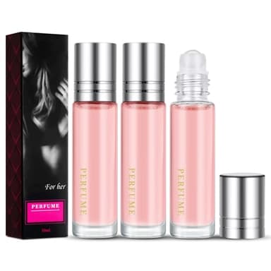LOPHE Perfume Mujer, 3Pcs Roller Ball Perfume Pheromone Perfume Mujer, Feromonas Mujer para Romantic Long Lasting Fragrance