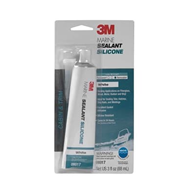 3M Sellador de silicona de grado marino, PN08017, blanco, tubo de 3 onzas