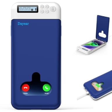 Dayear Caja de Bloqueo de teléfono con Temporizador, Phone Jail cárcel de Tiempo para teléfono iPhone/Android (max6.7 Pulgadas) Ayudar a los niños/Adultos a prevenir la adicción al teléfono (Azul)