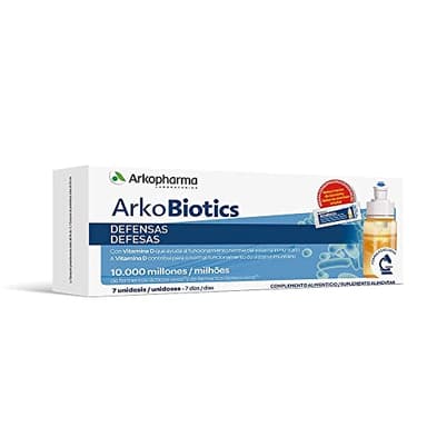 Arkopharma Arkobiotics Defensas Adultos, 7 Unidosis, Probióticos Con 10.000 Millones De Ufc Y Vitamina D Para El Buen Funcionamiento Y Refuerzo Del Sistema Inmune, Con Zinc Y Selenio, 7 Unidad