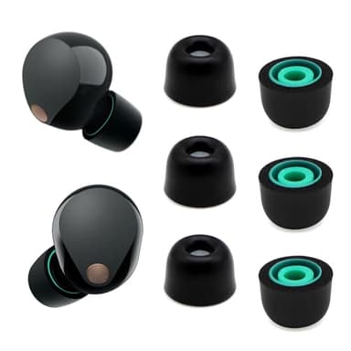 Almohadillas de Espuma viscoelástica para Sony WF-1000XM5 WF-1000XM4, Tapones de Repuesto para Sony Ear Piece Foam Tips para WF-1000XM5 Fit Charging Case (versión actualizada, 3 Pares, Talla M)
