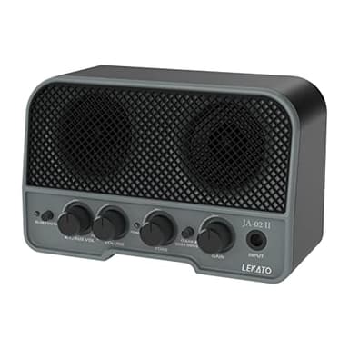 LEKATO Mini Amplificador de Guitarra, Amplificador Recargable inalámbrico de 5 W con Efectos Clean/OVERDRIVER, Amplificador portátil Bluetooth 5.0 Ideal para Practicar/auditar en casa (Negro)