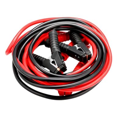 GEARMONSTER Cable de arranque, 2 x 6 m, 3000 A, cable de puente de batería de coche portátil, para coches, camiones, cobre, cable de arranque, 16 mm², con abrazaderas de cable