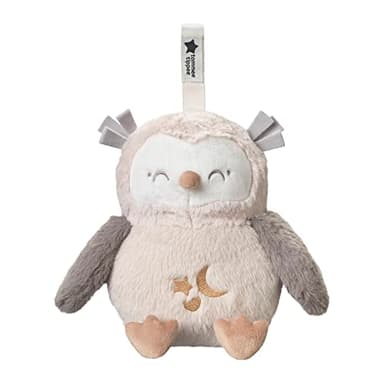 Tommee Tippee Peluche Quitamiedos y Duermebebés Deluxe para Bebés y Niños Pequeños con Luz, Sonido y Sensor de Llanto, 6 Sonidos Relajantes yLuz Nocturna, Recargable y Lavable a Máquina, Ollie el Búho