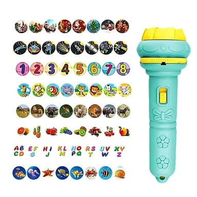 Linternas infantiles proyector Linterna proyector Linternas infantiles, Dibujos Animados Niños Proyección Linterna Mini Juguete Bebé Educación Temprana Imagen Reconocimiento Proyección Juguete Lámpara