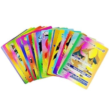 Douer Nuevo 25 Cartas Pok de Lamina con Alto Ataque, Version Español, Material de PVC, Cartas de Colección (Color Brillante)