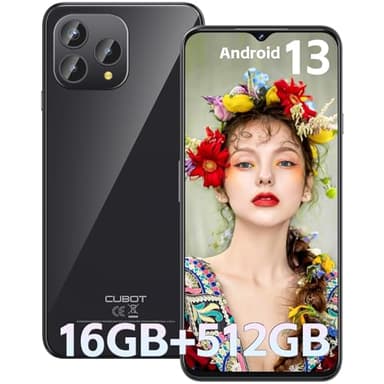 CUBOT P80 - Smartphone de 6.5" FHD+, 8GB y 512GB, Cámara Triple 48 MP, Batería 5200mAh, Android 13, Procesador OctaCore, Color Negro