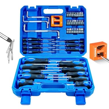 SORAKO Juego Destornilladores Magnéticos Profesionales 51 en 1 con Estuche Portátil, Conjunto Puntas Destornillador de Precisión, Kit Herramienta para Bricolaje y para su Taller