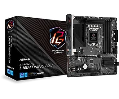 ASRock Z790M PG Lightning/D4, Intel Z790, 1700, Micro ATX, 4 DDR4, HDMI, GB LAN, PCIe4, 2X M.2