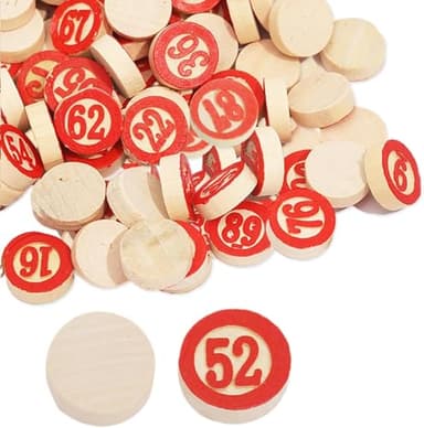90 Piezas de NúMeros de Bingo de Madera A Granel,Juego de Mesa Bingo, Bingo Juego de Mesa Adulto, Juego de Bingo para NiñOs,Fichas De Bingo para Juegos Caseros