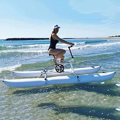 JODAIS Bicicletas de Agua, Kayak Inflable para Lago, Bote de Bicicleta de Pedales al Aire Libre, Deportes acuáticos, Kayaks de mar para Pesca Deportiva Divertida, Equipo de Deportes acuáticos