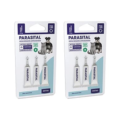 Zotal Parasital Pipetas Perros Pequeños y Gatos - hasta 15 kg - Blíster de 3 Pipetas - Protección Pulgas, Garrapatas y Mosquitos - 3 a 6 Semanas por Pipeta - Resistente al Agua -