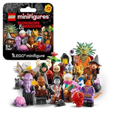 LEGO Minifiguras Dungeons & Dragons Figuritas Coleccionables, 1 Minifigura de 12 Posibles Entre Ellas Hechicera Tiefling y Brujo Gith, Juego de rol, Regalo para Niños y Niñas de 5 Años o Más 71047