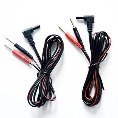 sten up 2 cables de conexión StenUp para electrodos TENS/EMS | Compatible con electrodos cableados | Adecuado para electroestimuladores de conexión por cable de 2 mm | Electroestimulación TENS/EMS
