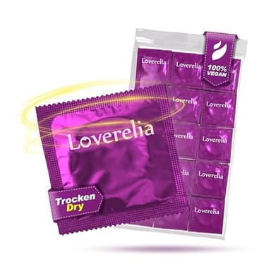 Preservativos Loverelia "Dry" - 50 piezas - condones secos sin recubrimiento - sin lubricante - látex de caucho natural - vegano - real al tacto