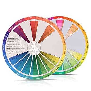 Circulo cromático, guía de Mezcla de Color de Bolsillo de 9.1 Pulgadas Rueda para Tatuaje, Pintura, diseño de guía de Mezcla de Color