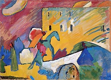 Pintura al óleo hecha a mano por profesores universitarios – 31 pinturas abstractas famosas – Improvisación 3 Wassily Kandinsky abstracto – Lienzo artístico – Tamaño 7