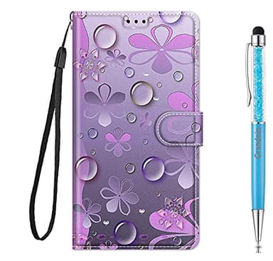 Grandoin Funda para Samsung Galaxy S23, Carcasa Protectora Cover Libro Caso Cubierta Magnética Billetera Cuero Case con Creativo Dibujos, Ranura para Tarjeta,Soporte Plegable (Flor)