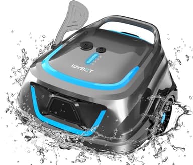 WYBOT Robot Piscina Automatico 120 Minutos de Limpieza, 2,5-h Carga Rápida LED-Indicador Robot Piscina Automatico con Filtración Doblemente