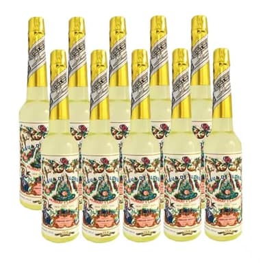 Pack 10 Botellas Agua Florida 270 ml 100% Colonia Original Perú Amarilla Murray & Lanman, Botella de plástico