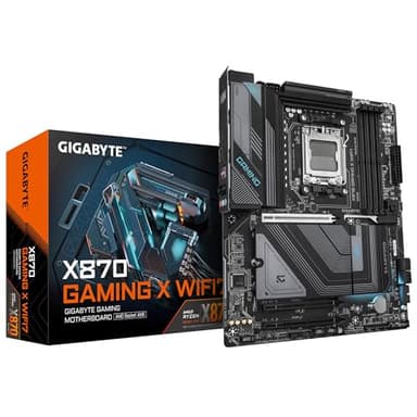 GIGABYTE Placa Base X870 Gaming X WIFI7 - Compatible con CPUs AMD Ryzen 9000, 16+2+2 Fases VRM, hasta 8000MHz DDR5 (OC), 1xPCIe 5.0, Wi-Fi 7, LAN 2.5GbE, USB 4