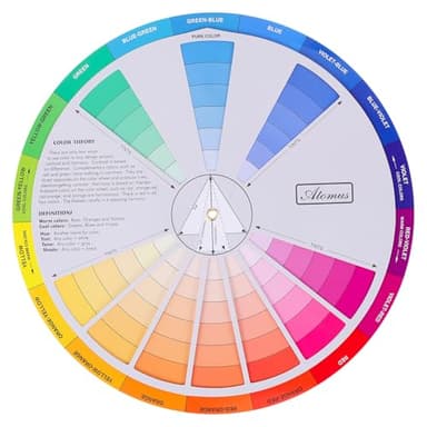 STOBOK Rueda De Color 1 Pieza Tabla De Rueda De Color Herramienta De Guía De Color Mezclado Guía De Mezcla De Rueda De Color Creativa Tarjeta De Aprendizaje De Color Tabla De Tablero De