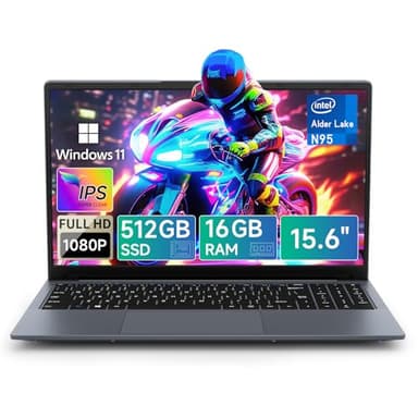 BMAX Ordenador Portátil 15,6 Pulgadas 16GB DDR4 512GB SSD(Expansión 2TB), lntel Alder Lake N95 (hasta 3.4Ghz) PC Portátil Convertible 180° Laptop X15 Pro, 1920x1080 FHD,HDMI,USB 3.0x3, WiFi 5