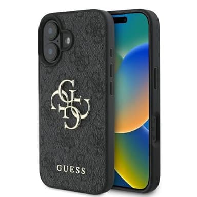 CG Mobile Guess GUHCP16S4GMGGR - Carcasa para iPhone 16 de 6,1 Pulgadas, Color Negro