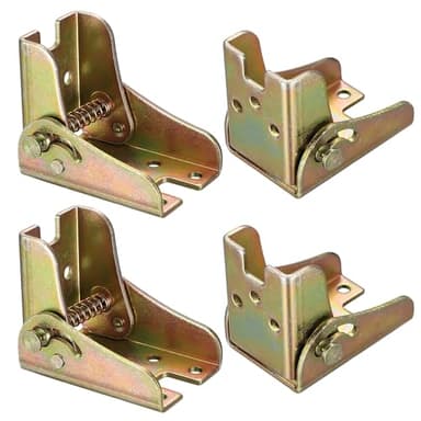 4 x Patas de Mesa Plegables con Bloqueo, Articulación de 90 grados con Auto Seguro, Soporte Plegable para Piernas de Mesa, Bisagras Plegables para Placas de Mesa, Cama, Armarios