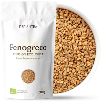 FENOGRECO INFUSION ECOLÓGICA 200g (100 Tazas) | Semillas de Fenogreco a Granel | Té de Fenogreco o Alholva de Cultivo Ecológico REPLANTEA