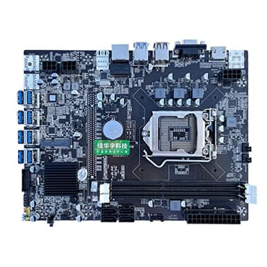 Placa base B75 CPU Miner Placa base DDR3 8 PCI-E Soporte de tarjeta gráfica LGA 1155 GPU Minería de criptomonedas 8 Tarjeta gráfica Placa base de plataforma de minería