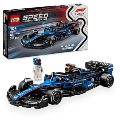 LEGO Speed Champions Coche de Carreras Williams Racing FW46 F1 Vehículo de Fórmula 1 de Juguete y 1 Minifigura de Piloto para Coleccionar, Regalo para Niños y Niñas de 10 Años o Más 77249