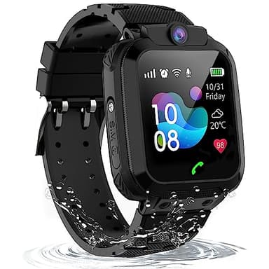 GPS Reloj Inteligente Niño, Reloj GPS Niños Localizador y Llamadas, Smartwatch Niño para y Niña con Impermeable IP68 Cámara Chat Juegos Despertador, Reloj Niños Regalo para Niños 4-12 Años