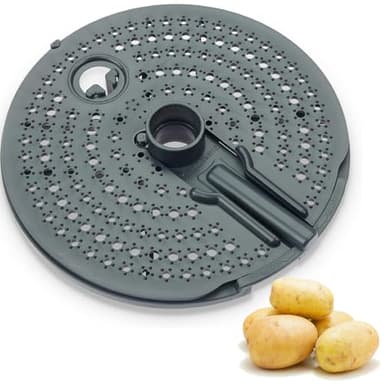 NHPY 1 Piezas Bimby Tm6 Accesorios para Bimby Tm6,Pelador de Patatas Accesorio para Thermomix Tm6, Tm5, Tm31,Pelador de Patatas Compatible con Rallador De Plástico Resistente, Zanahorias(Gris)