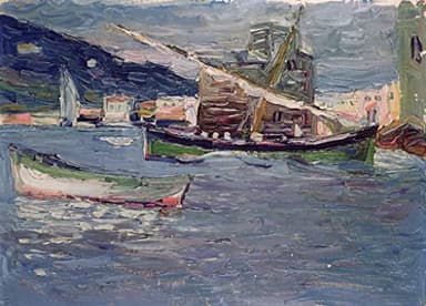 POSTERIIk Pinturas Famosas Pintura Abstracta Lienzo de graffiti Rapalloby Wassily Kandinsky Para la Decoración del Hogar 60x90cm