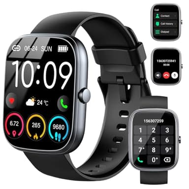 Reloj Inteligente Hombre Mujer, 1.91'' Smartwatch con Llamadas Bluetooth, 110+ Modo Deportivos Pulsera Actividad con Pulsómetro/Monitor de Sueño/Podómetro,Impermeable IP68 Smart Watch para Android/iOS