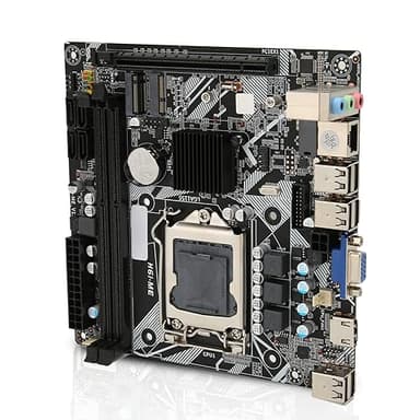Yunseity Placa Base H61 ME Mini ITX, Placa Base DDR3 LGA 1155 PC Compatible con NVME M.2 WiFi M.2 Bluetooth VGA + Placa Base USB HD para Juegos