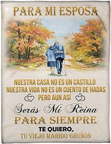 ACCZ Manta acurrucada Manta Personalizada a mi Esposa, el Marido para la Carta de la Esposa Manta de Correo aéreo de Aliento y el Amor de Franela Manta de Vida para el sofá de Viaje de Regalo