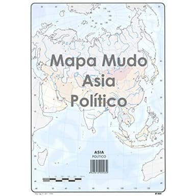 Mapa Mudo SELVI Color Din-A4 Asia Político, Caja x50