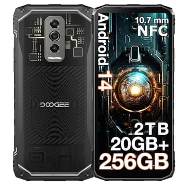 DOOGEE Blade 10 Ultra Movil Todoterreno Android 14 (2024), 20GB RAM+ 256GB ROM, 6.56", Cámara 50MP+8MP, Batería 5150mAh, Telefono Móvil Resistente 4G Octa Core, IP68/NFC/Face ID/Huella Dactila