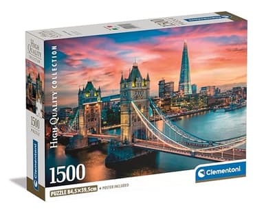 Clementoni Collection London Twilight-Puzzle De 1500 Piezas, Rompecabezas Adultos, Ciudad, Relajante, Entretenimento, 31715, Color