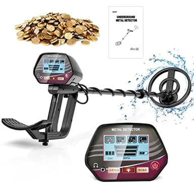 HIUYRFS Detectores de Metales Ajustable de Alta Precisión a Prueba de Agua 33-43 Pulgadas Detector de Metales con Pantalla LCD para Niños y Adultos Detector de Oro Profundidad de Detección 34 cm