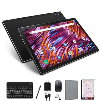 Última tableta Android 13 2024, 128 GB+16 (8 + 8 expandidos) GB/512 GB ampliable, tableta Octa-Core con WiFi 5G, batería de 8000 mAh, tableta de 10.1 pulgadas con cámara de 21 MP, tableta con teclado,