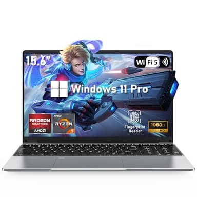 NIAKUN 15.6 Pulgadas Gamer Ordenador Pc Portatil, 32GB RAM 1TB SSD Gaming Laptop, Computadora Portatil Teclado Retroiluminado, AMD Ryzen 5 7430U Procesador(hasta 4.3Ghz), 1920x1080P, 6000mAh, Tipo-C