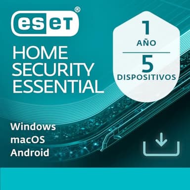 ESET HOME Security Essential 2025 | 5 dispositivos | 1 año | banca online y navegación seguras, inspector de red y protección de la cámara web incluidos | Windows, macOS y Android | Código por email
