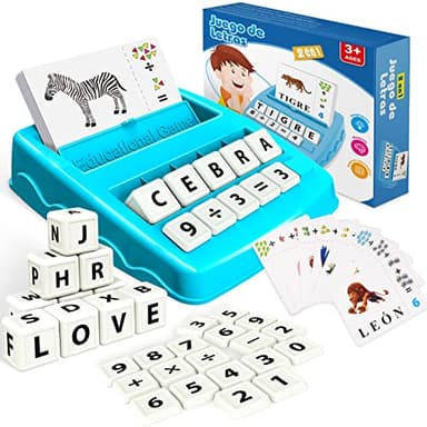 Jinxful Juego Educativo para Niños 3 4 5 6 7 8 Años, Juguete Aprender a Leer 3-8 Años Regalos Niñas 3-8 Años Montessori Juego de Letras Niños 3-8 Años Regalos Cumpleaños Niños